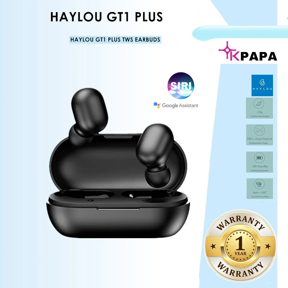 

Mijia Youpin Haylou GT1 Plus Wireless TWS Bluetooth 5.0 Pubg Earbud Earphone
