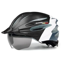 adult bicycle helmet mtb road bike integrated magnetic goggles helmet outdoor cycling helmet cascos capacete ciclismo equipment
