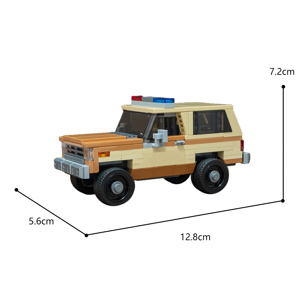 Strange Stuff Vibe 80-х годов Police Chief SUV MOC Vehicle Kit, Набор для сборки внедорожных приключений, совместимый комплект моделей для взрослых (art.: 3920d44d52dec) - 3920d44d52dec
