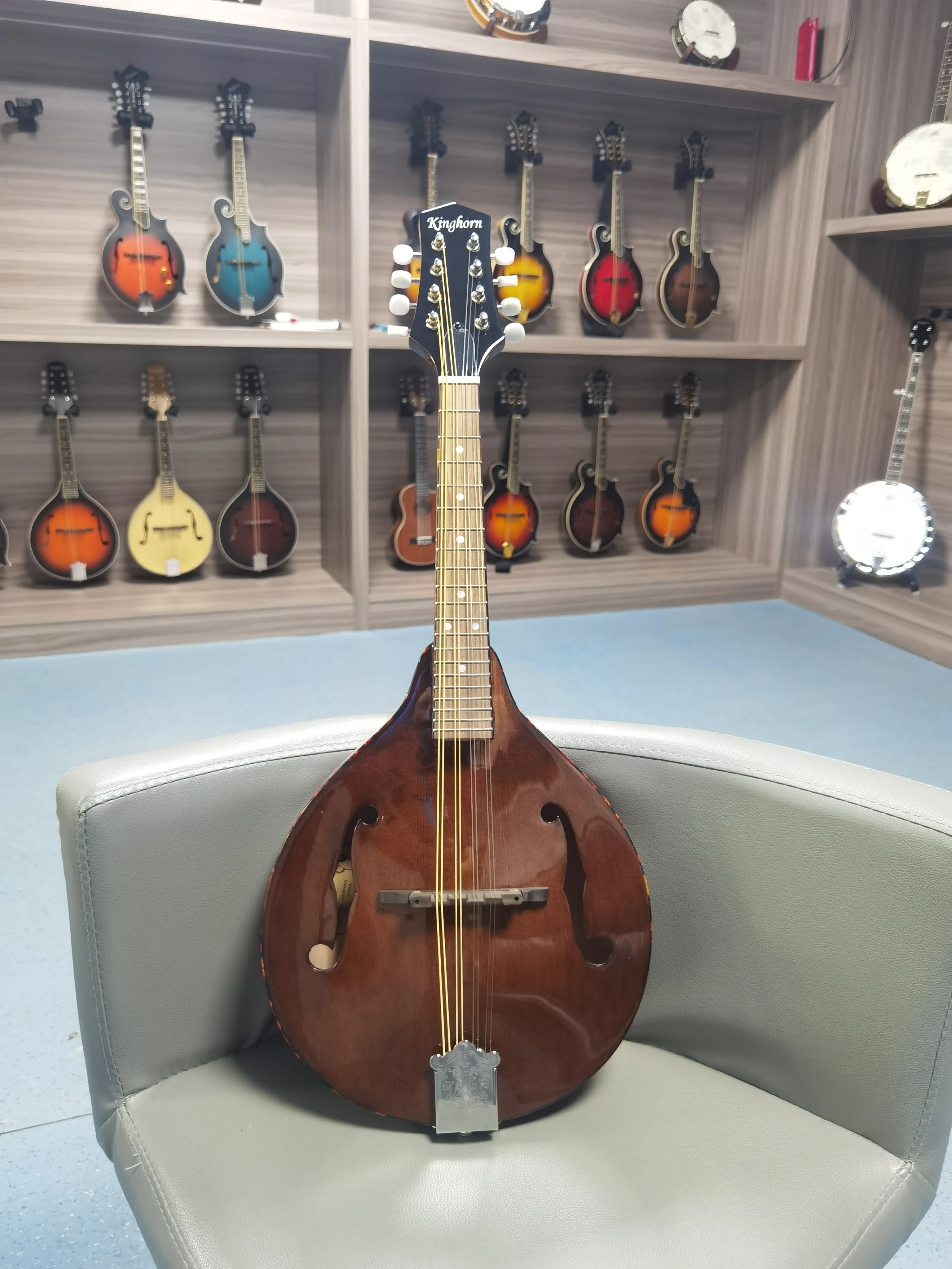 Type A panel spruce backboard maple all single wooden electro-acoustic mandolin 8-string KMA300E