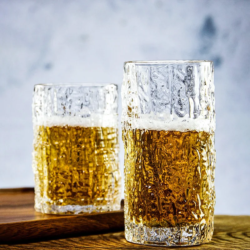 

Coffee Glass Cups Tree Texture Pattern Household Beautiful Water Cup Tea Cup Simple Translucent Crystal Glasses Container