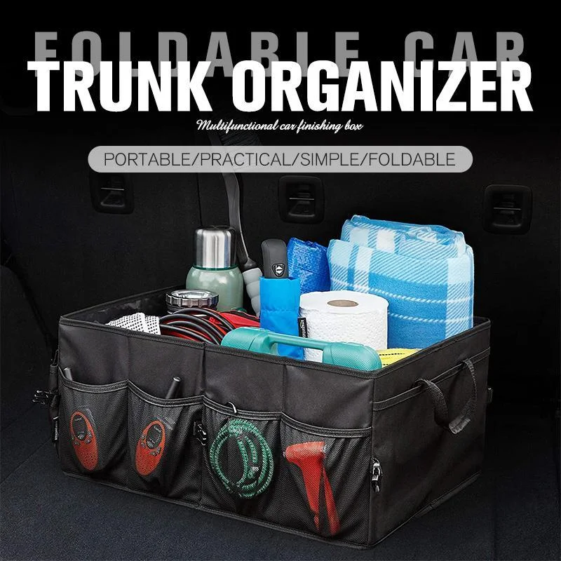

Складной органайзер для багажника автомобиля, экологичный прочный органайзер для багажа, коробка для хранения грузов для авто, грузовиков, ...