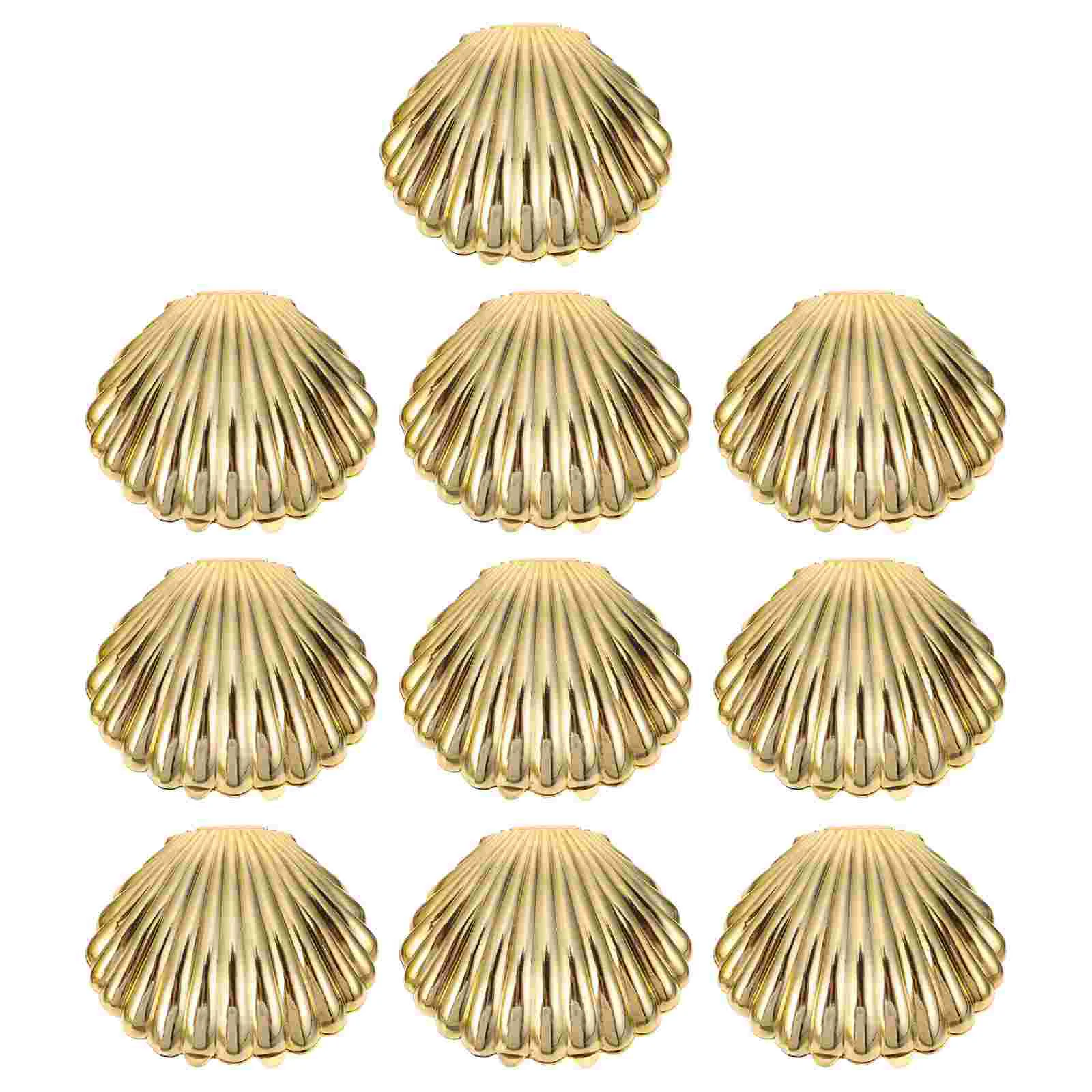 

10 Pcs Mini Food Containers Shell Candy Box Wedding Party Tiny Cover 9X7.5CM Plastic Chocolate Golden Baby
