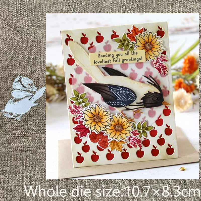 

New Design Craft Metal stencil mold Cutting Dies Feathered bird decoration scrapbook die cuts Album Paper Card Craft Embossing