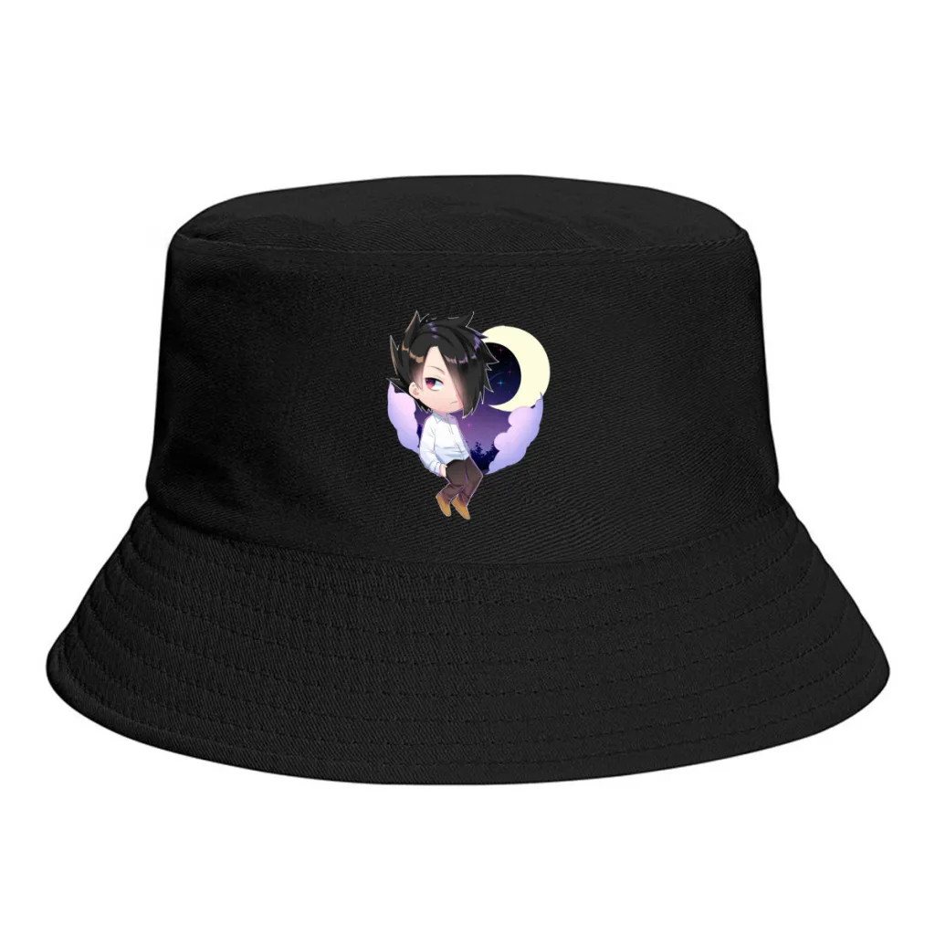 

Fisherman Hat Men Women Fashion The Promised Neverland Emma Ray Norman Anime Spring Summer Bucket Hats Decorative Caps Sunscreen