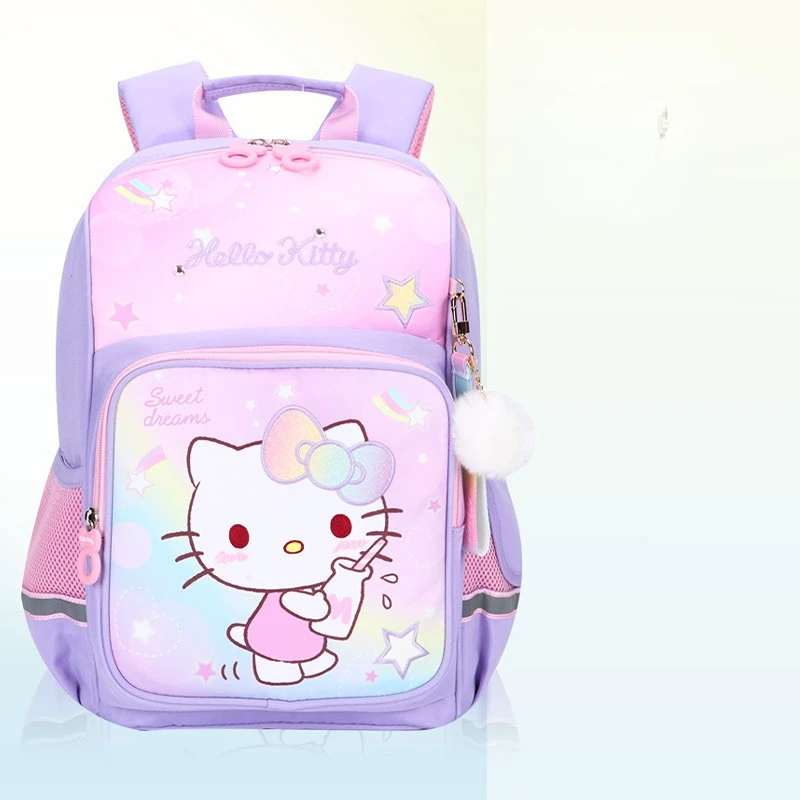 Hello Kitty Children's Schoolbag Student Backpack Spine Protection Burden Reduction Girl Lightweight Cute Backpack