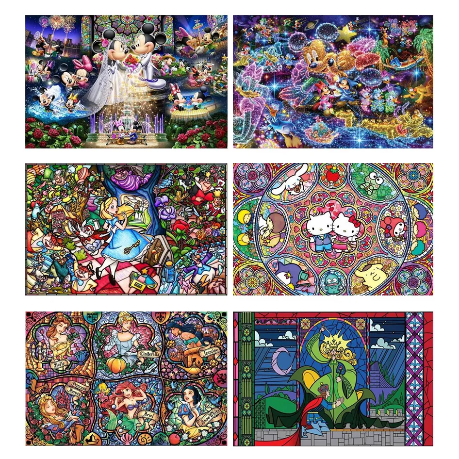 

Disney Full Drill 5D Diy Diamond Painting Cartoon Mickey Princess Mouse Cat Embroidery Cross Stitch Rhinestones Home Decor Ll562