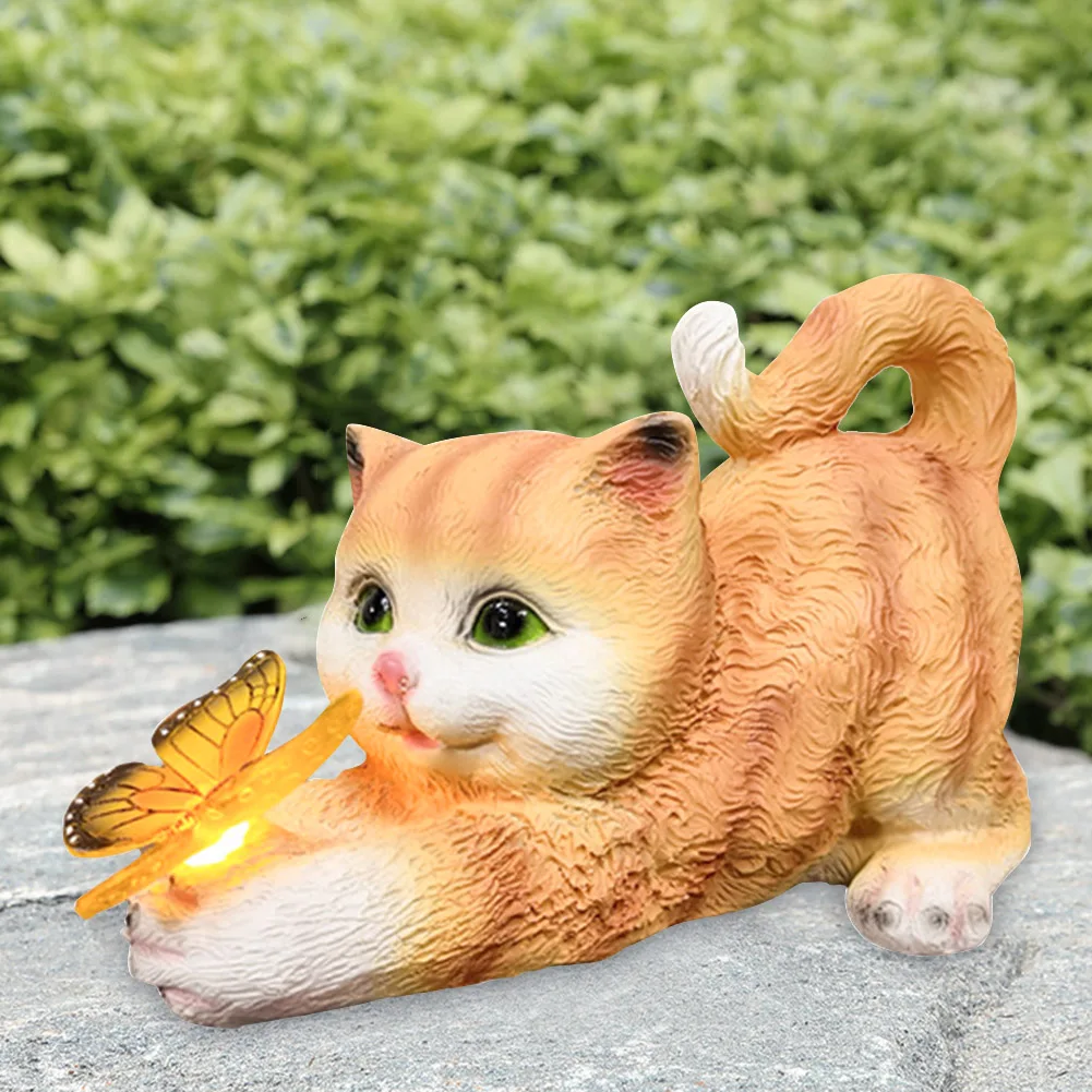 

Садовые светодиодные фонари на солнечной батарее, милая статуэтка кошки, животного, скульптуры, наружные фигурки, газон, патио, двор, крыльц...