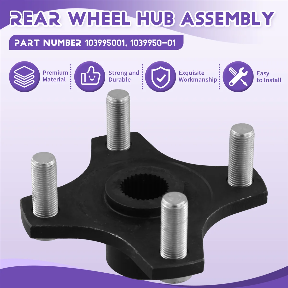 Ступица заднего колеса тележки для гольфа в сборе Club Car Precedent подходит 103995001