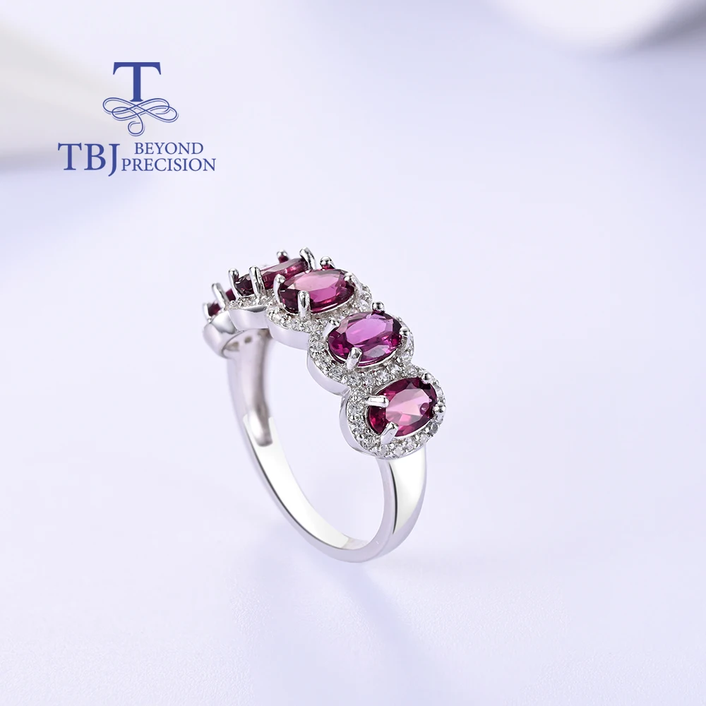 Роскошное Янтарное кольцо с натуральным родолитным гранатом