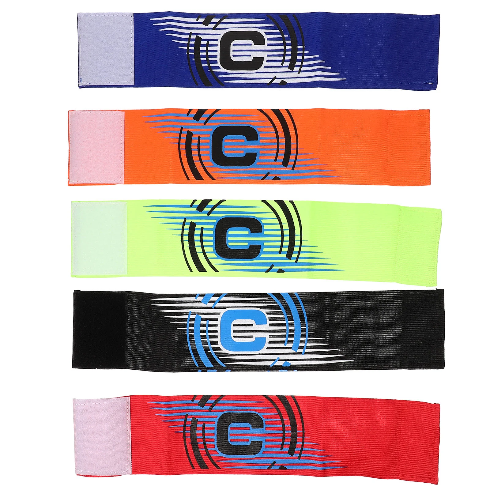 

5 Pcs Long Sleeve Football Captain Armband Basketball Wristband Polyester Team Leader Armbands