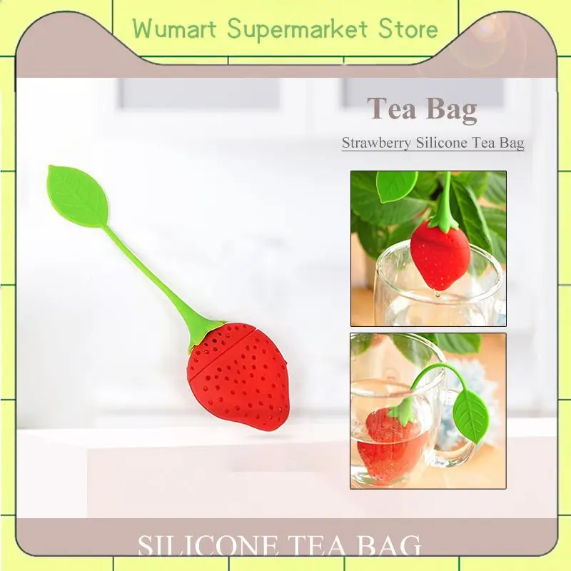 Teabag Loose Tea Leaf Strawberry Bag Teapot Tool Silicone Creative Tea Infuser Ball Kitchen Tools And Gadgets Brewing Device