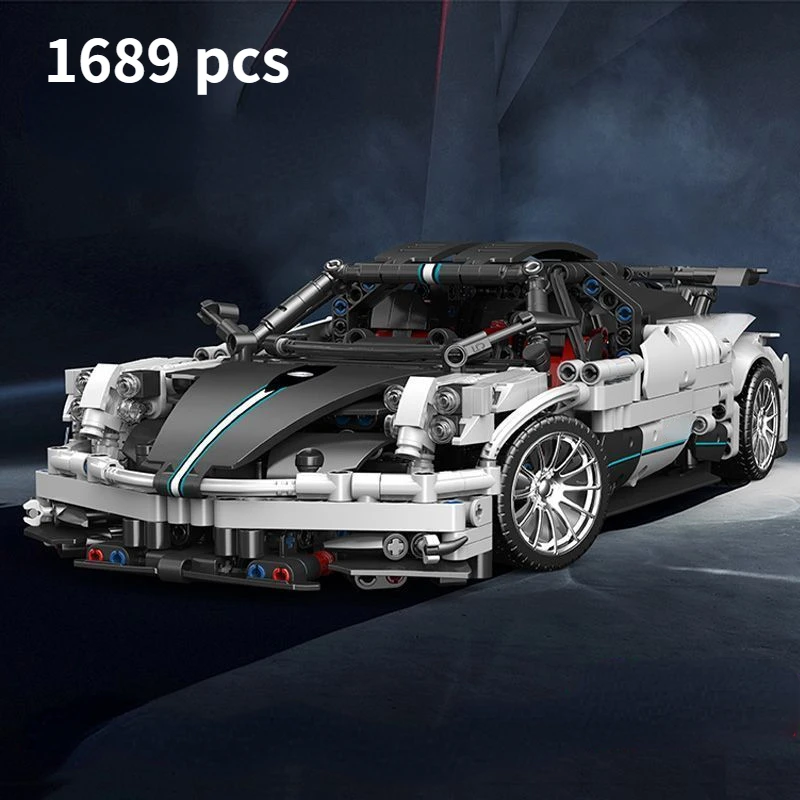 

Supercar technology mechanical group small particles assembled sports car building blocks boy's birthday gift 1689 pcs