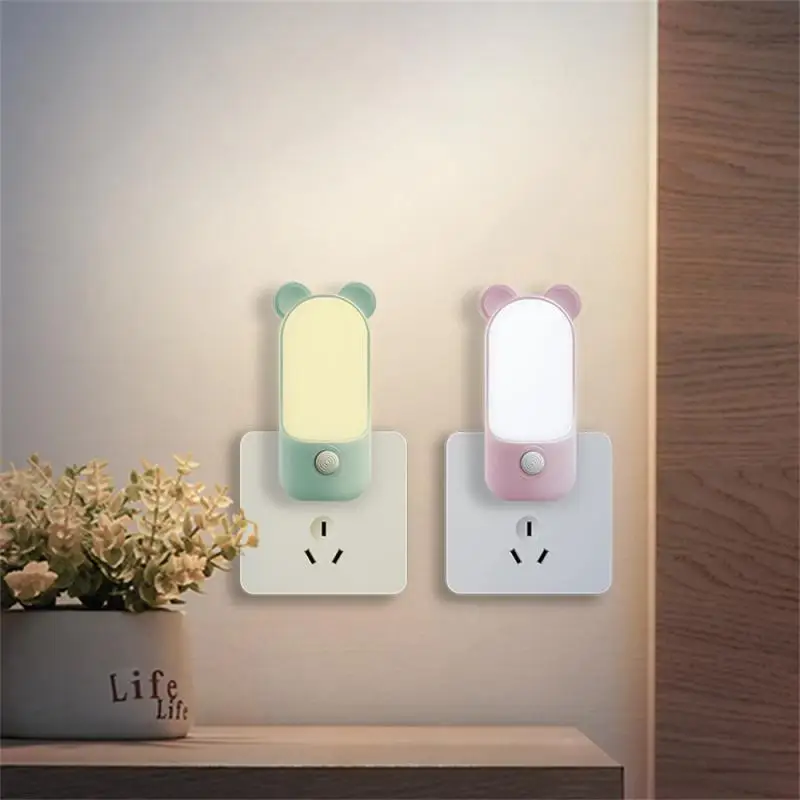 

Manual Switch Small Night Light Double Gear Cute Mini Power-saving Durable Bedroom Sleep Light Bedside Lamp Night Light