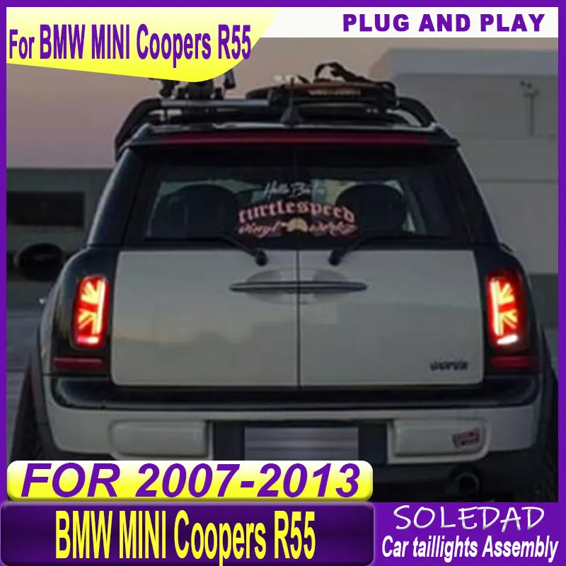 Фото 2 шт. задних фонарей для BMW Mini Clubman Coopers R55 2007-2014, аксессуары для тюнинга, светодиодные задние фонари в стиле Union Jack, комплект №2