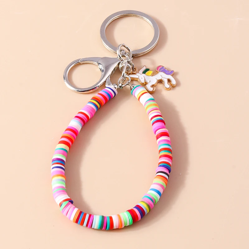 

Cute Animal Horse Charms Keychains Handmade Bracelets Keyrings Souvenir Gifts for Women Men Car Key Handbag Pendants Key Chains