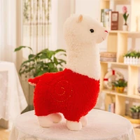 28cm38cm46cm cute stuffed white red alpaca soft plush kids toy birthday gift for girl boy plush animals dolls 2022 new doll