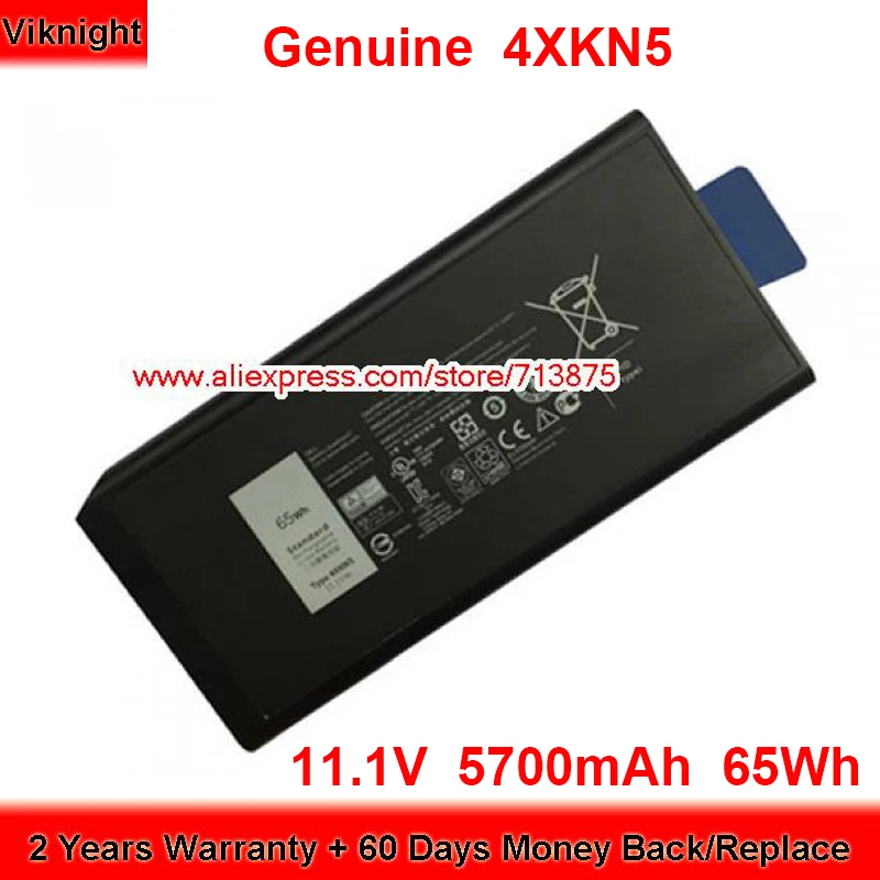 Genuine 4XKN5 Battery X8VWF for  Dell Latitude 14 RUGGED 7404 P46G 54424 5415 5414 5430 E5404 5404 7414 11.1V 5700mAh 65Wh