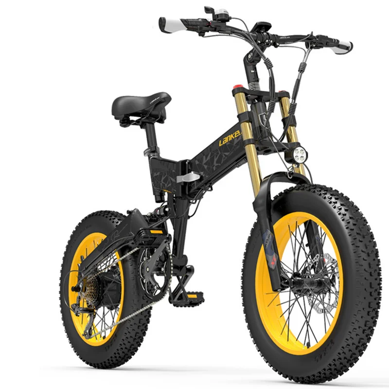 

EU US UK Stock LANKELEISI Electric Mountain Bike X3000PLUS-UP 48V 1000W 17.5Ah Fat Tyre Folding Electric Bicycle Ebike For Adult