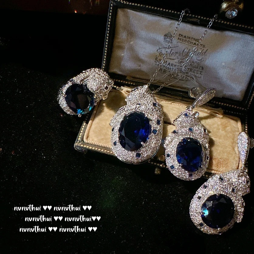 Ювелирный Комплект из колье и серёг серебро 925 пробы