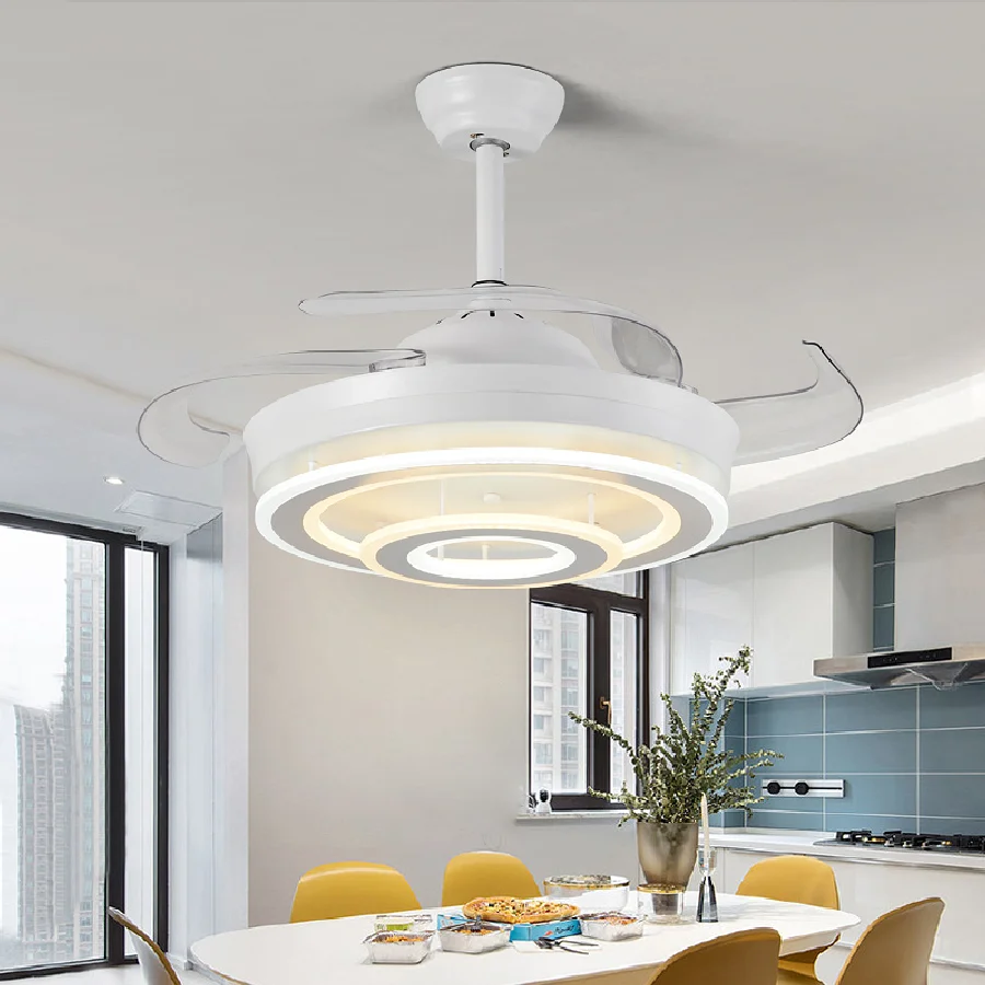 

Светодиодный светильник в скандинавском стиле для спальни, лампа для потолочного вентилятора, освещение для ресторана, столовой, потолочны...