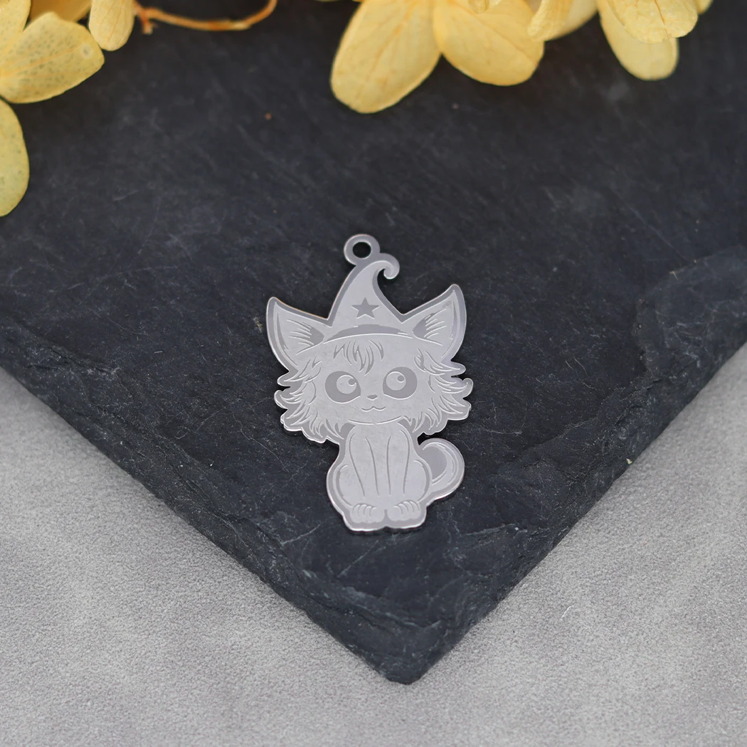 2 шт. подвеска в виде котенка из нержавеющей стали