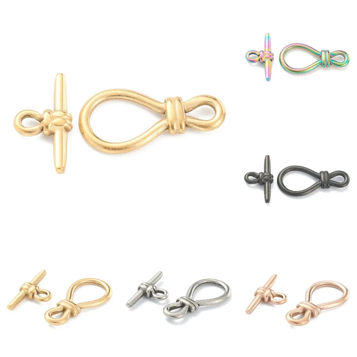 

Застежки для браслетов и ожерелий, из нержавеющей стали, 34x17x4 мм