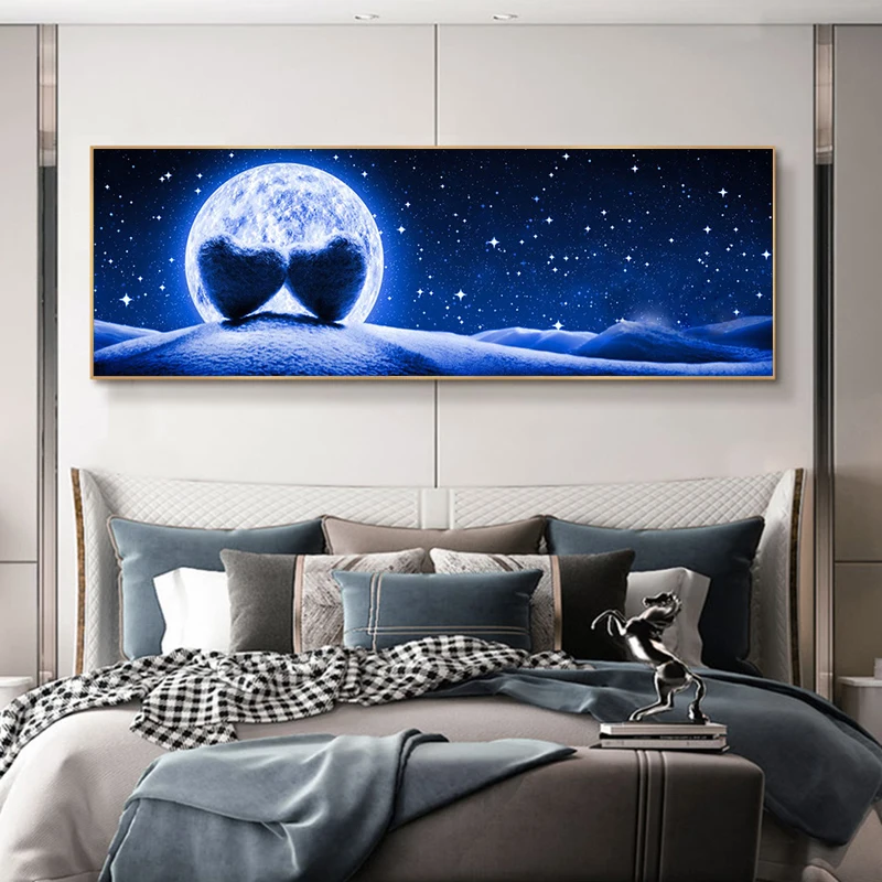 

5D DIY Diamond Embroidery Moon Love Scenery Diamond Painting Universe Landscape Full Drill Living Room Bedroom Art Home Decor