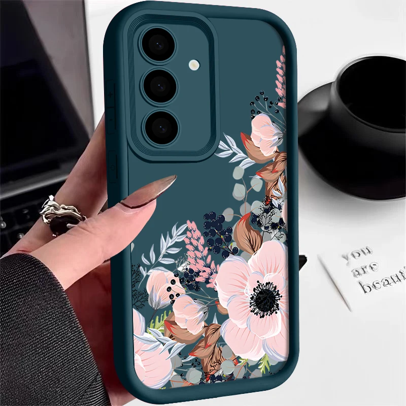 Противоударный чехол-бампер с цветочным рисунком для Samsung Galaxy S24 S23 Ultra S22 S21 S20 FE A15
