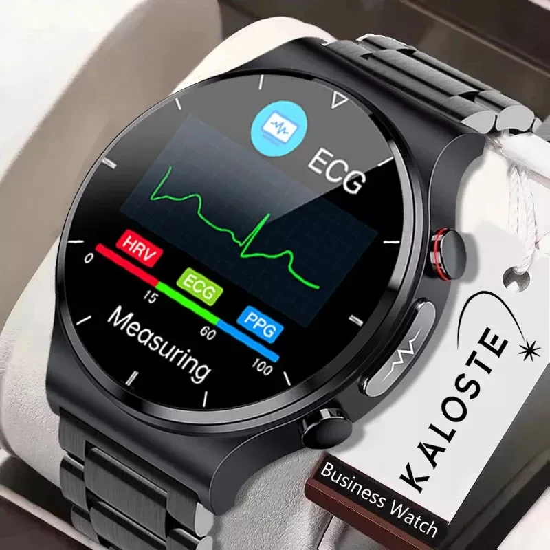 

New ECG+PPG Smart Watch Men 360*360 HD Health Body Temperature Blood Pressure Heart Rate Waterproof Wireless Charger Smartwatch