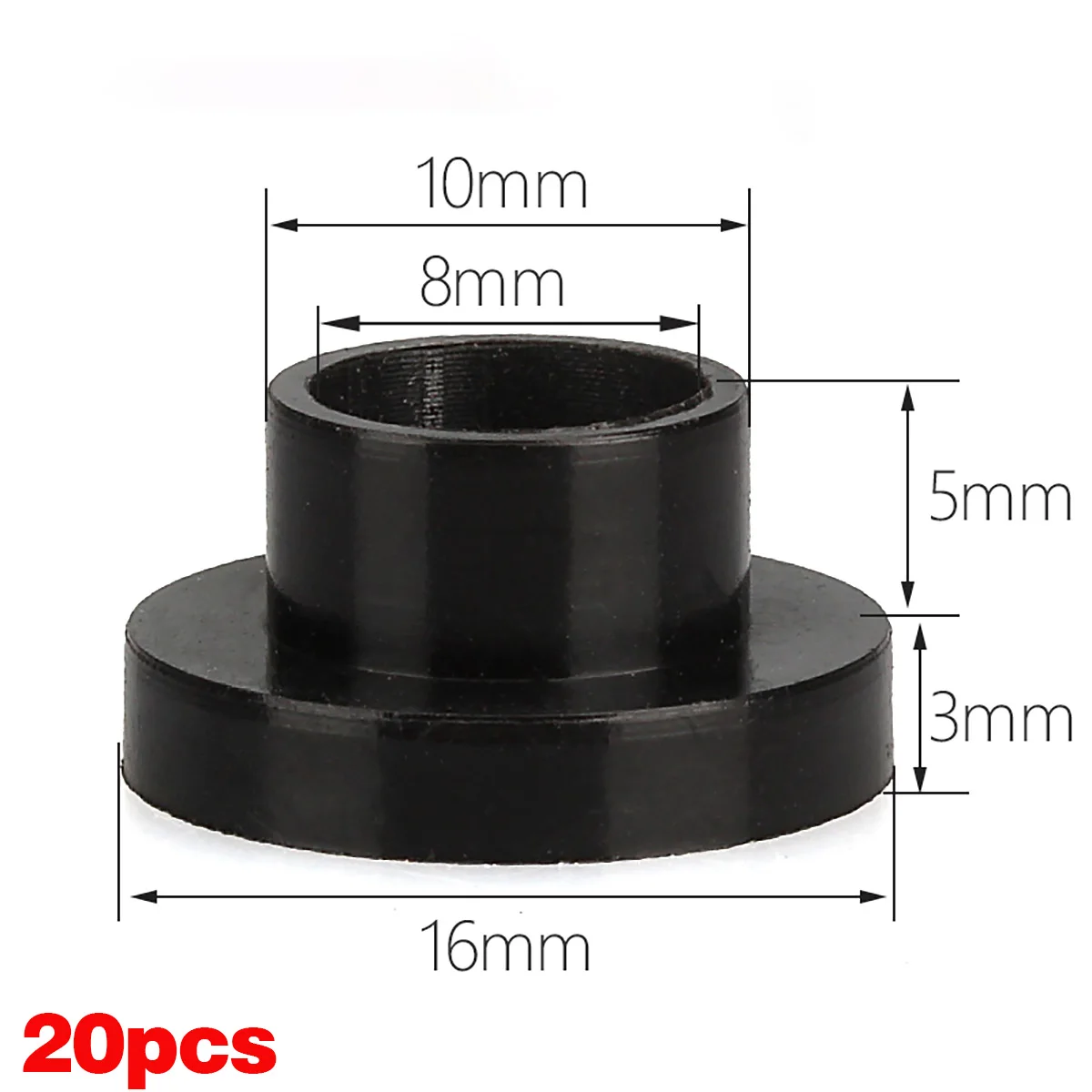 

Нейлоновые ступенчатые шайбы Т-типа белые