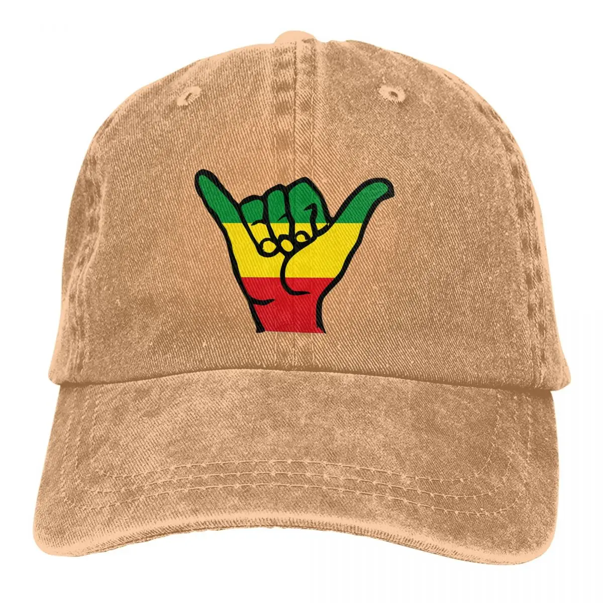 

Aloha Shaka Hands Reggae Fari Colors Baseball Caps Peaked Cap Rasta Flag Lion Sun Shade Hats for Men Women