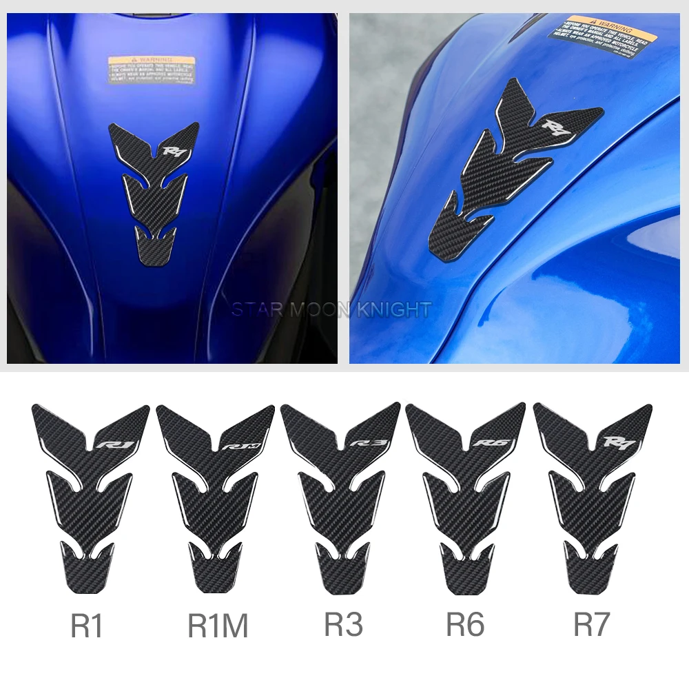 3D эпоксидная смола, наклейка для YAMAHA YZF-R1 YZF-R1M YZF-R3, панель для топливного бака, нескользящая Защитная панель R1R3 R6 R7