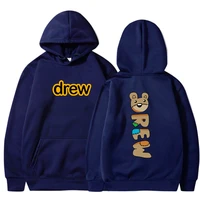 autumnwinter mens drew house justin bieber plus fleece high quality printed trendy hoodie couple shopping hooded jacket kany