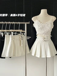 Юбка с ремешками