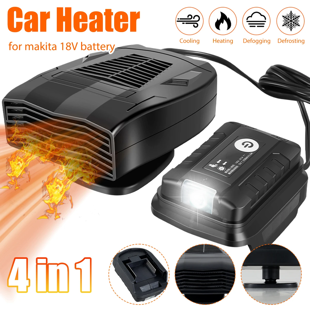 

Car Heater Windshield Portable Car Heaters with Heating and Cooling Modes for Auto Windscreen Fast Heating Fan Defrost Defogger