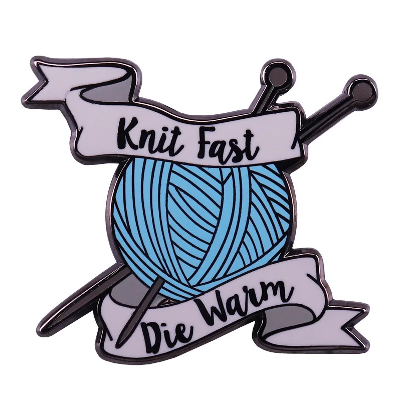 

Interesting Knitting Creative Yarn Enamel Pin Wrap Clothes Lapel Brooch Fine Badge Fashion Jewelry Friend Gift
