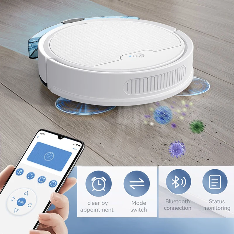 

New Home Sweeping Robot Vacuum Cleaner APP Control Automatic Water Tank Sweep and Wet Mopping Vacuum Cleaner Mute Pet Hair