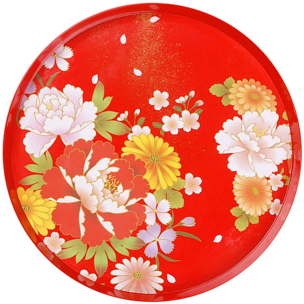 

Tray Serving Plates Chinese Snack Plate Wedding Fruit Snacks Dish Appetizer Nut Storage Tea Platter Dried Dessert Box Red