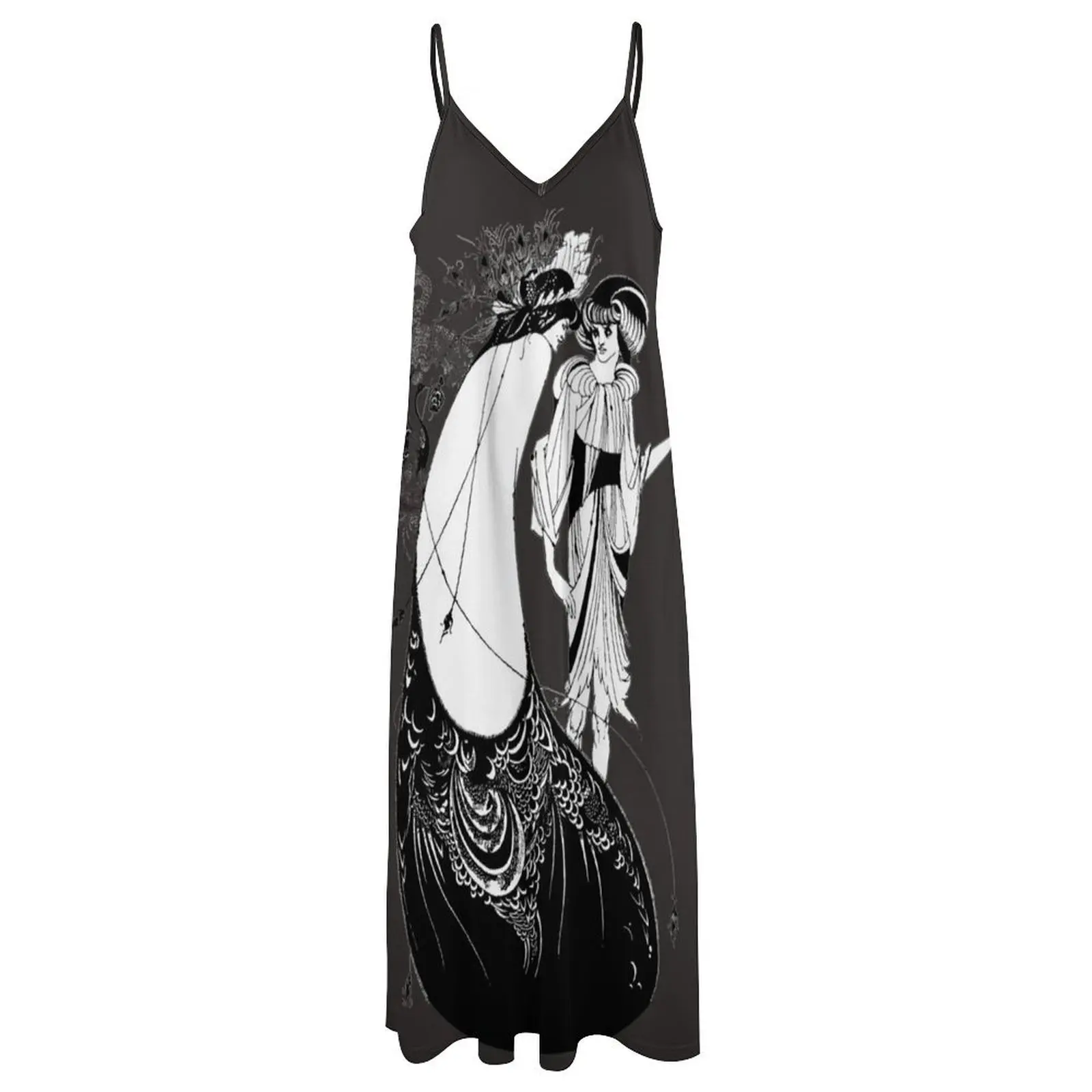 HD. Юбка павлина из Salomé от Aubrey Beardsley Длинное платье без рукавов платья для