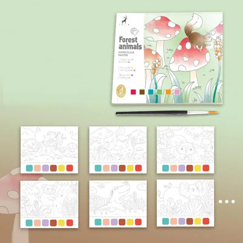 Детская Акварельная книга Забавный набор акварельных картин для малышей 20