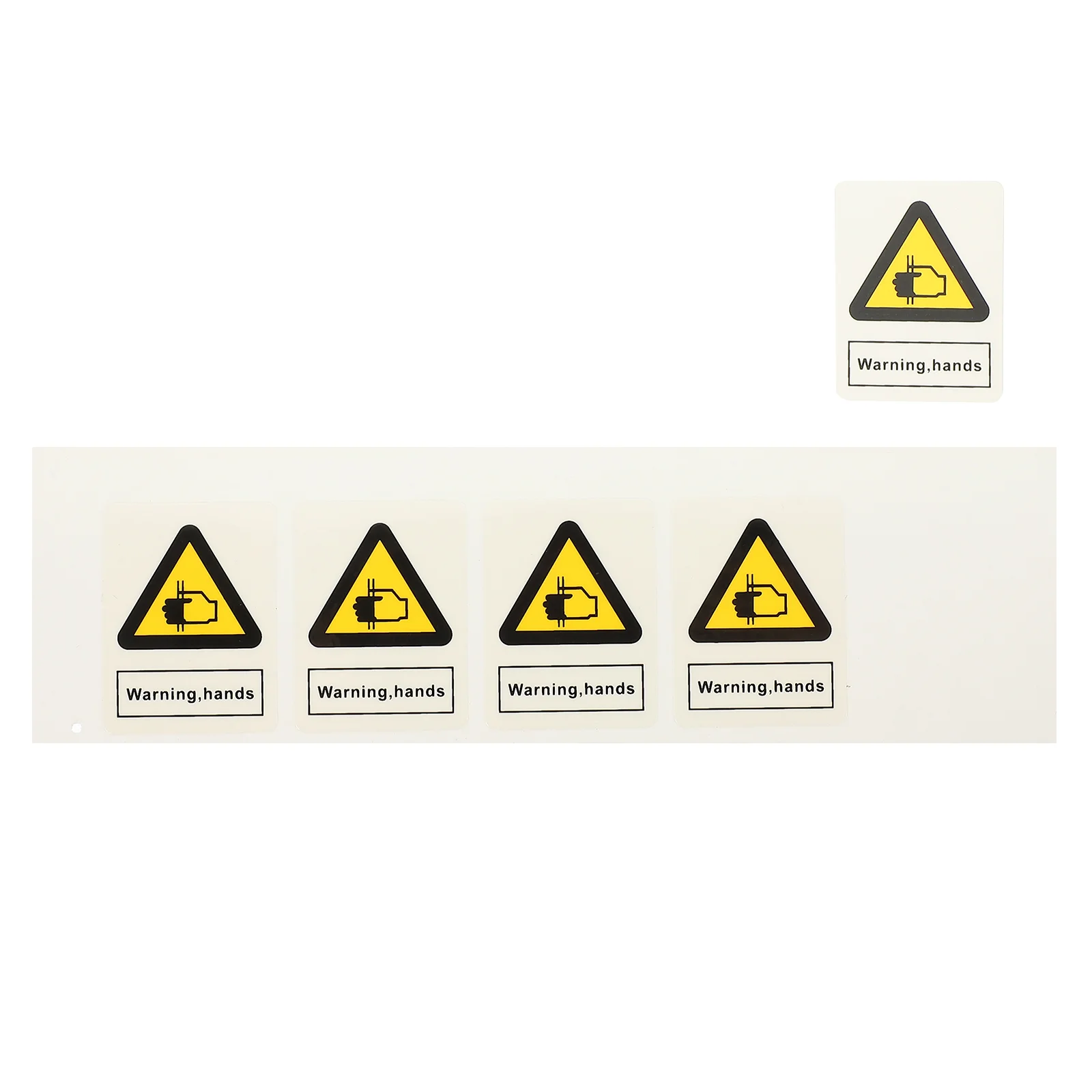 

5pcs Adhesive Stickers Hand Crushing Warning stickers Hand Safety Decals