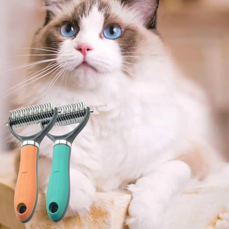 

Dog Undercoat Brush Long Hair Short Hair Pet Grooming Care Comb With Arc Design Double-Sided Pet Deshedding Brush Dog Accessory