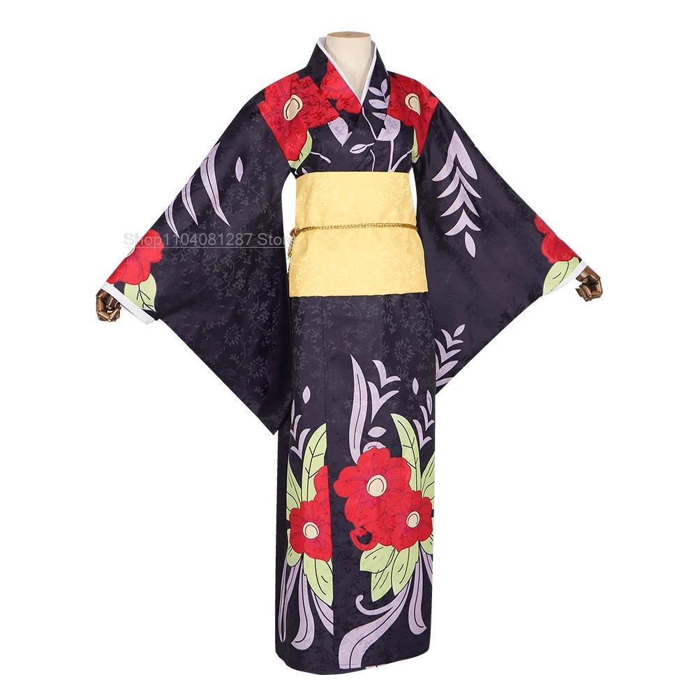 Anime Demon Slayer Tamayo Cosplay Costume Kimetsu No Yaiba Wig Japanese Printing Kimono Haori JapaneseMan Woman Halloween Suit