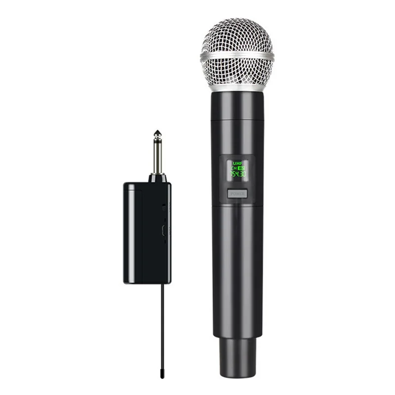 

Wireless Microphone Professional UHF Recording Karaoke Handheld 1 Channel Lithium Battery for Stage Party School