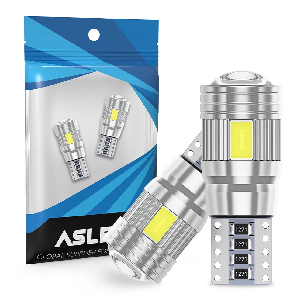 

2x Car T10 LED Bulb 5630 6 SMD 12V White 6500K W5W LED Signal Light Auto Interior Wedge Side License Plate Lamps 5W5 194 168