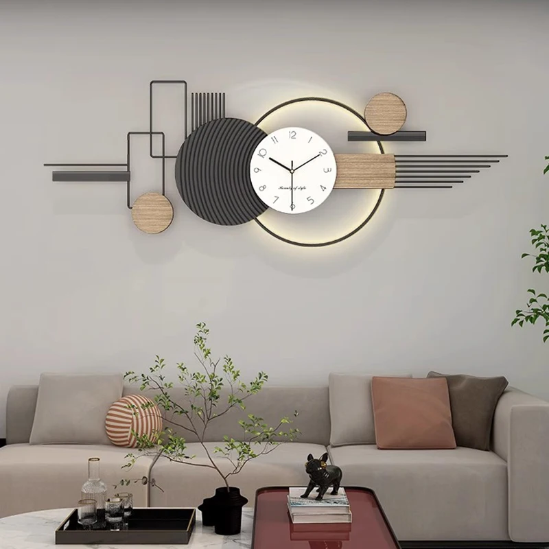 Роскошные большие настенные часы для гостиной художественная роспись интерьер