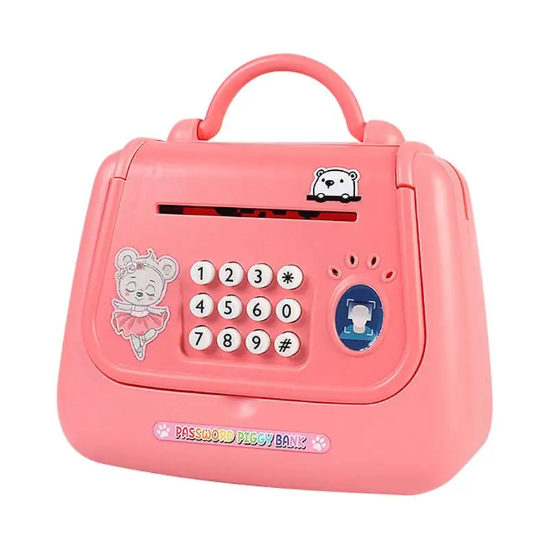 

Kids Safe Box With Password ATM Bank Electronic Coin Money Bank Automatic Paper Money Scroll Saving Box Great Gift For Kids