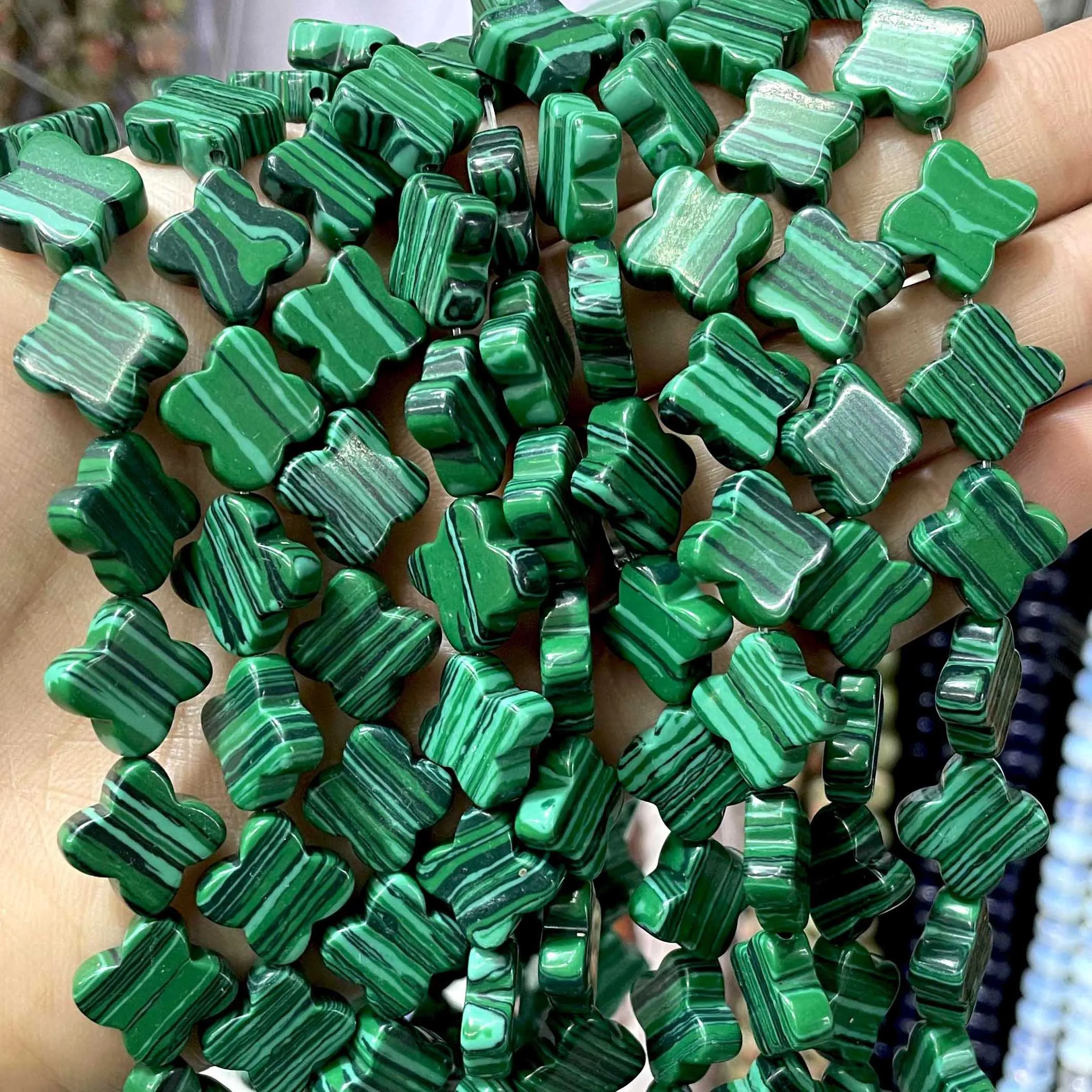 Натуральный камень в форме клевера агаты кварц яшма разделитель свободные