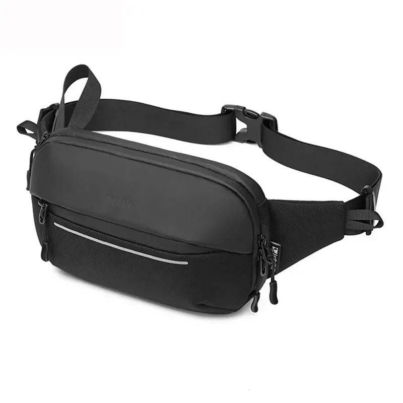 

New Waterproof Men's Fanny Pack Multi-functional Chest Bag Simple Fashionable Shoulder Bag Sports Expandable Messenger Bag
